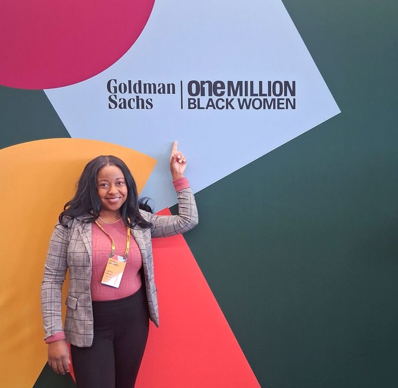 Carina Glover at the Goldman Sachs One Million Black Women activation